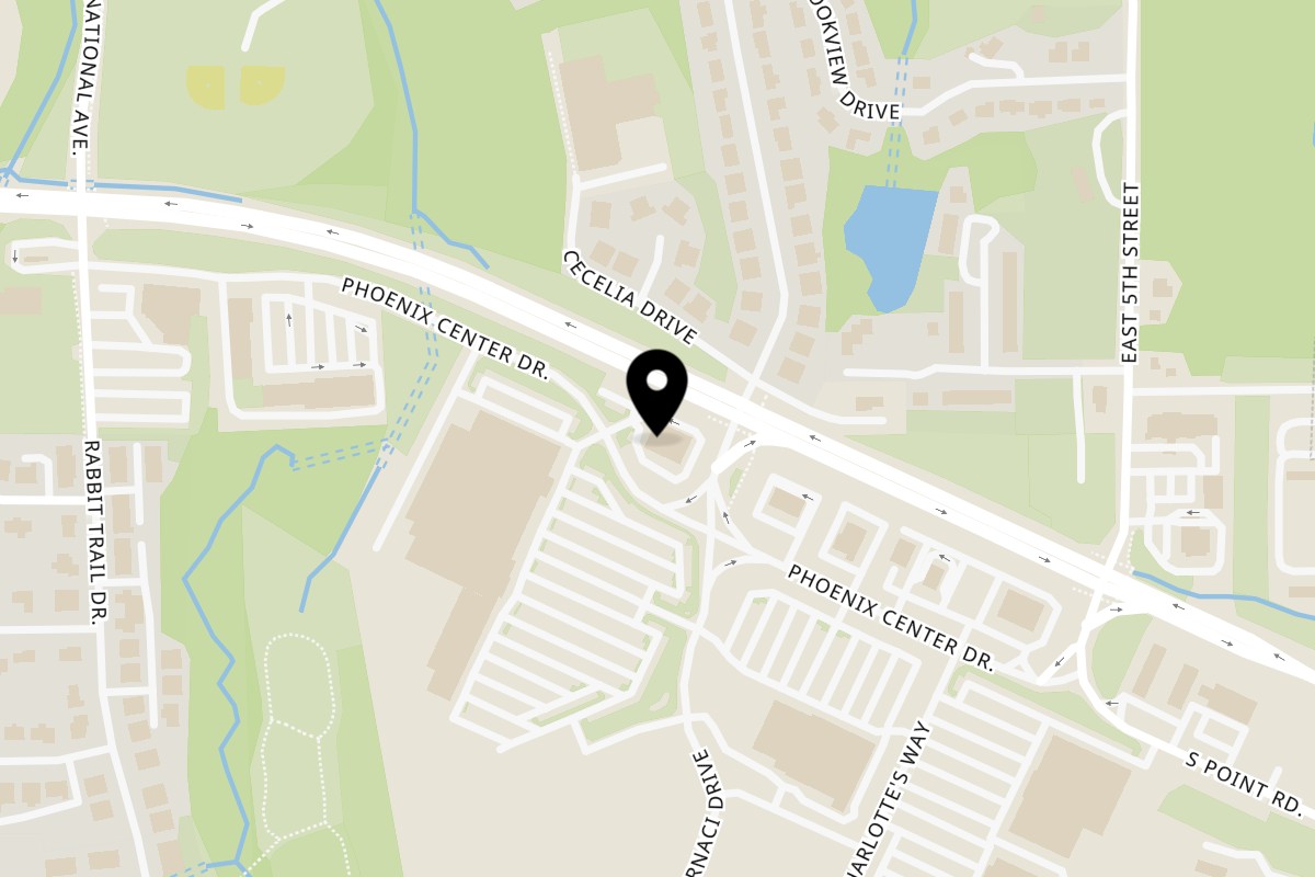 Map showing the location of Pulque Restaurant Washington on 3051 Phoenix Center Dr in Washington